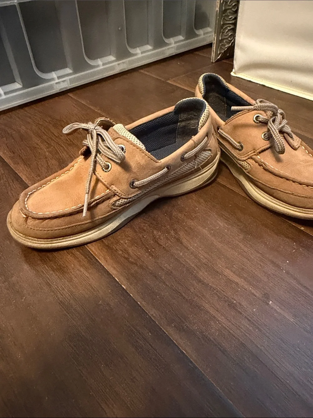 Sperry Kids Tan Leather Boat Shoes